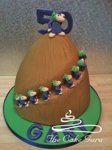 Lemmings Mountain Birthday Cake
