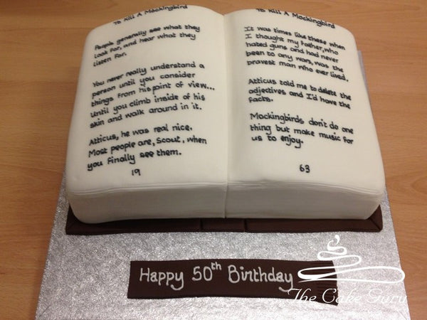 Carved Book Cake