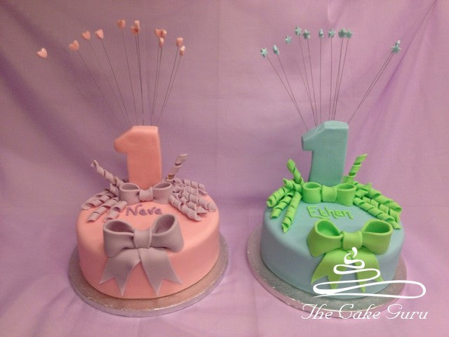 Twin 3D Number One Cakes