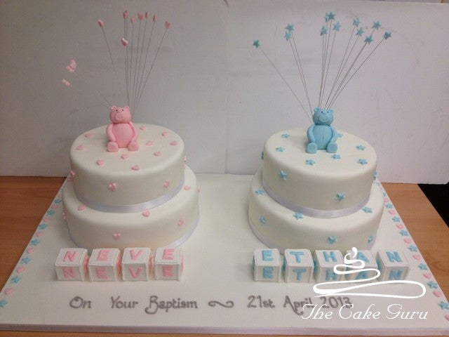 Twins Christening cakes