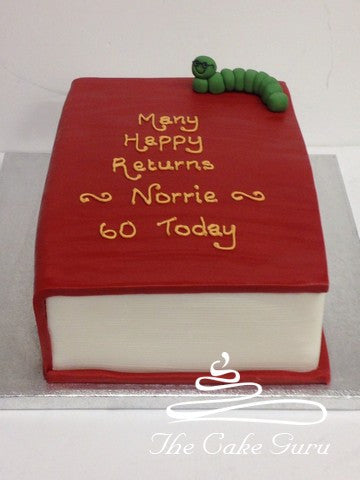 Bookworm Birthday Cake