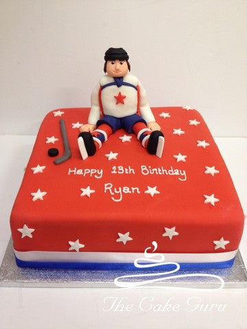 Ice Hockey Player Birthday Cake