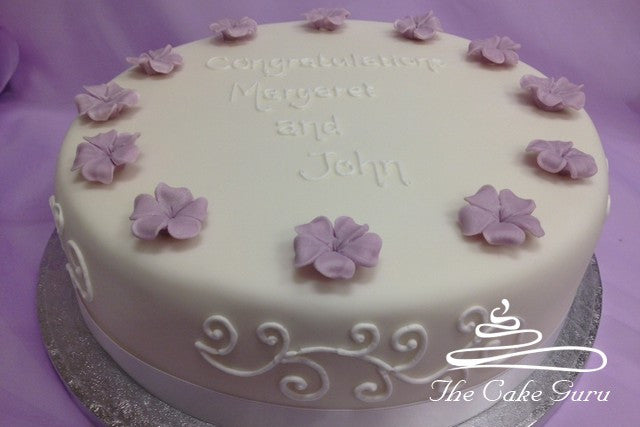 Blossoms Anniversary Cake