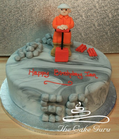Quarry Man Birthday Cake
