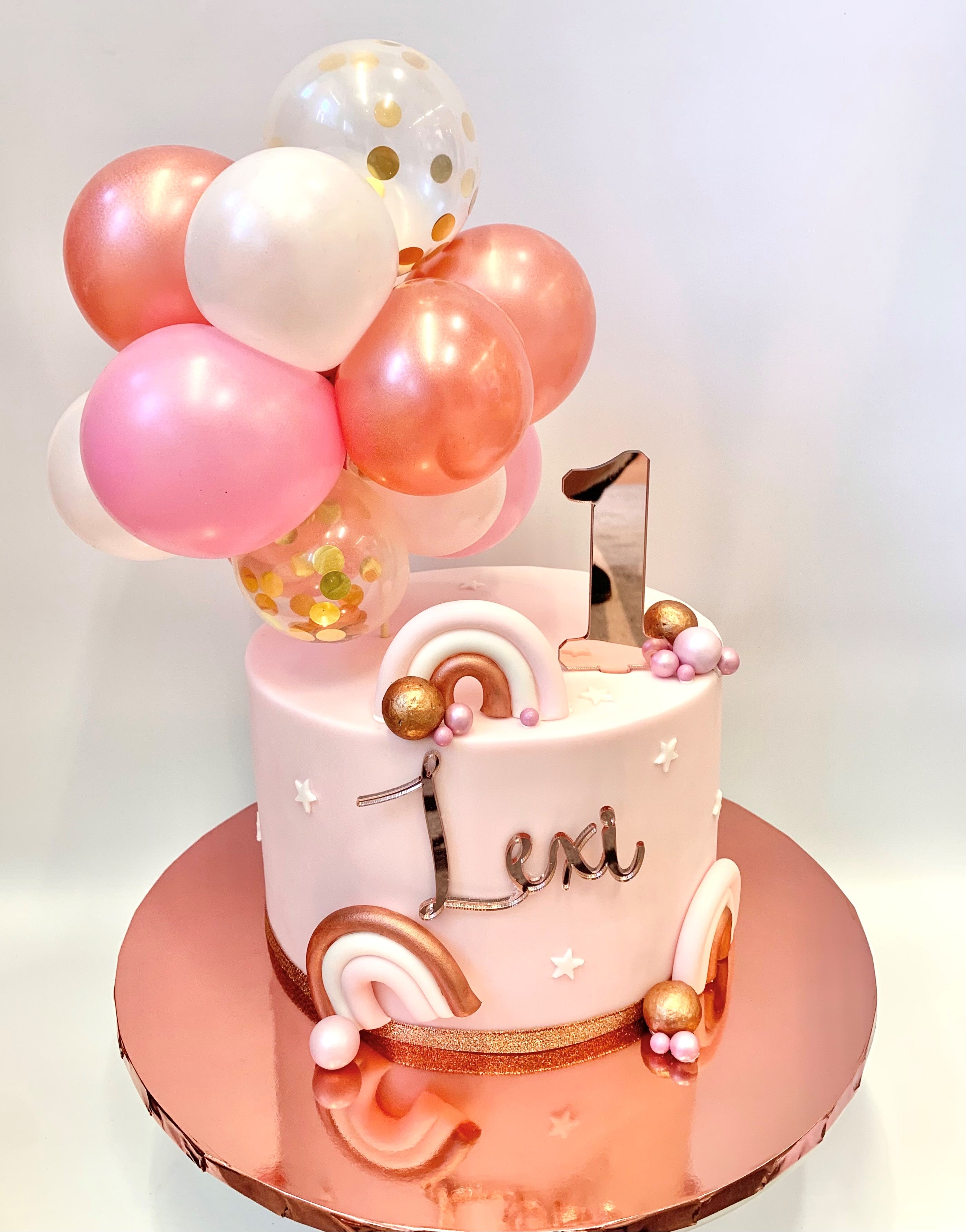 Rose Gold and Pink Balloons