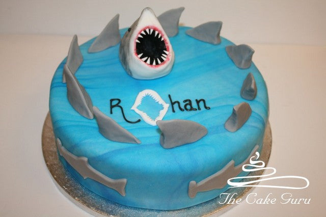 Circling Sharks Birthday Cake