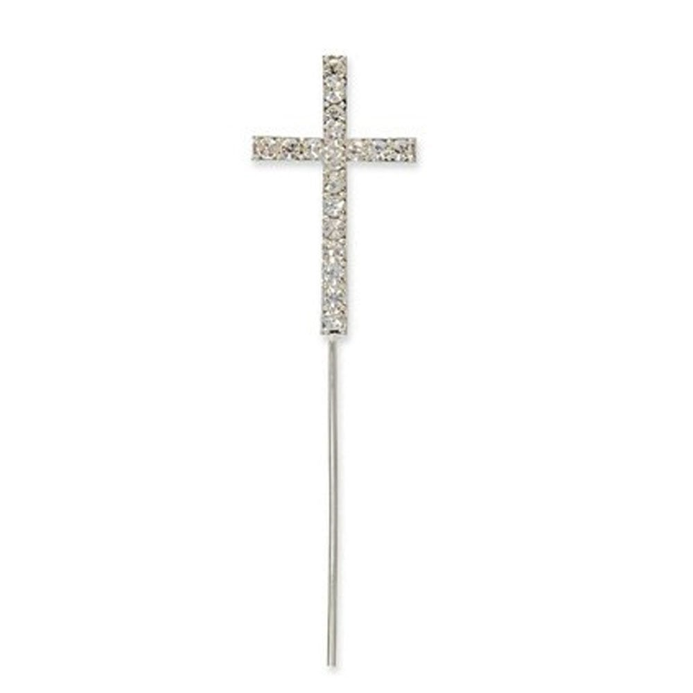 Club Green Diamante Cross on Stem