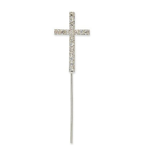 Club Green Diamante Cross on Stem