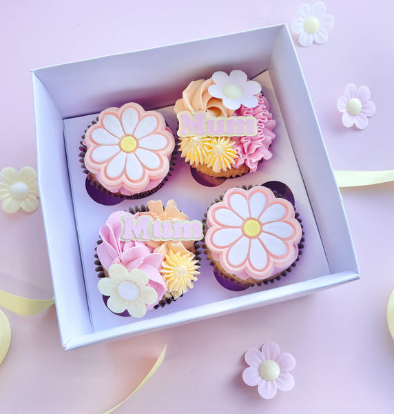 Mothers Day Box of 4 Cupcakes
