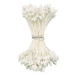 Medium Pointed Dull Stamen - White