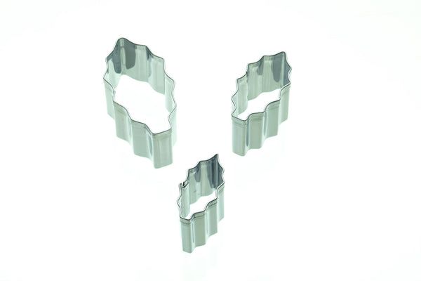 Set of 3 Holly Fondant Cutters