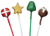 Pack of 60 Plastic Christmas Coloured Cake Pop Sticks