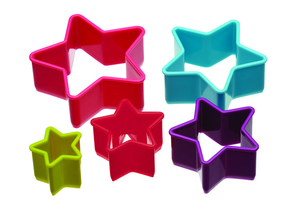 Set of 5 Star Shaped Cookie Cutters