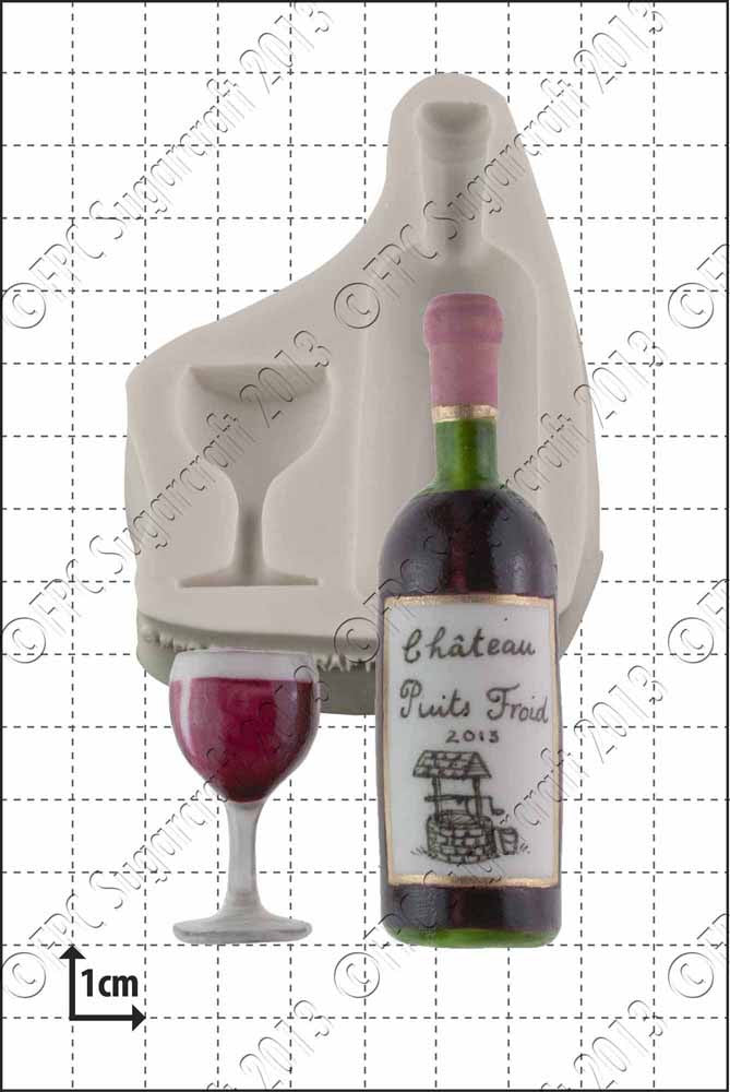 Wine Bottle & Glass Silicone Mould