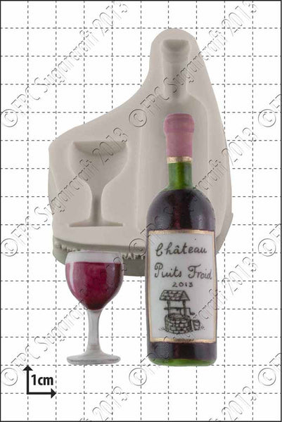 Wine Bottle & Glass Silicone Mould