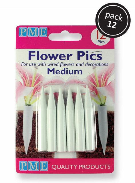 Medium Flower Pics - Pack of 12
