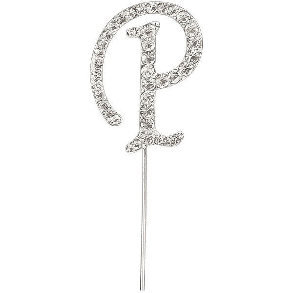 Diamante Letter Cake Pick - P