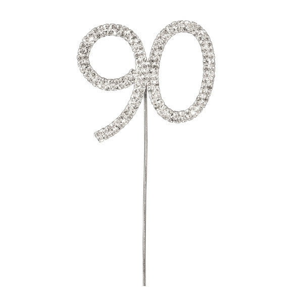 Diamante Number Cake Picks - 90