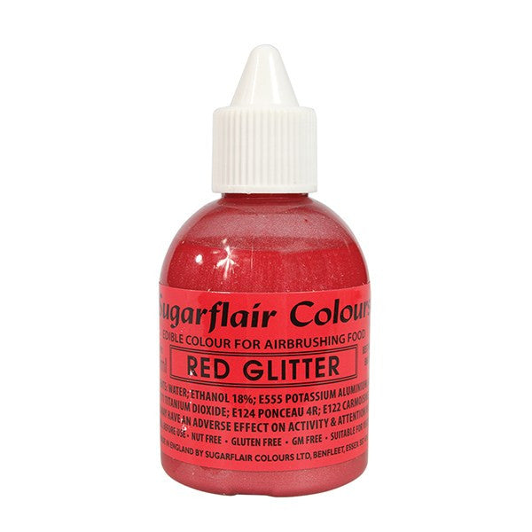 Sugarflair Airbrush Colour - Red Glitter