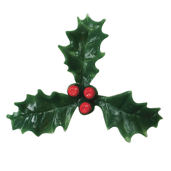 50mm Plastic Holly with Red Berry