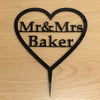 Bespoke Acrylic Wedding Cake Topper Design Service