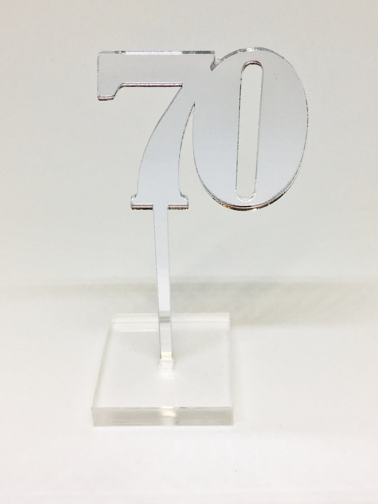 Number 70 Acrylic Cake Topper