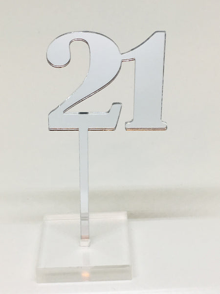Number 21 Acrylic Cake Topper