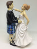 Scottish Groom in Kilt Dancing with Bride