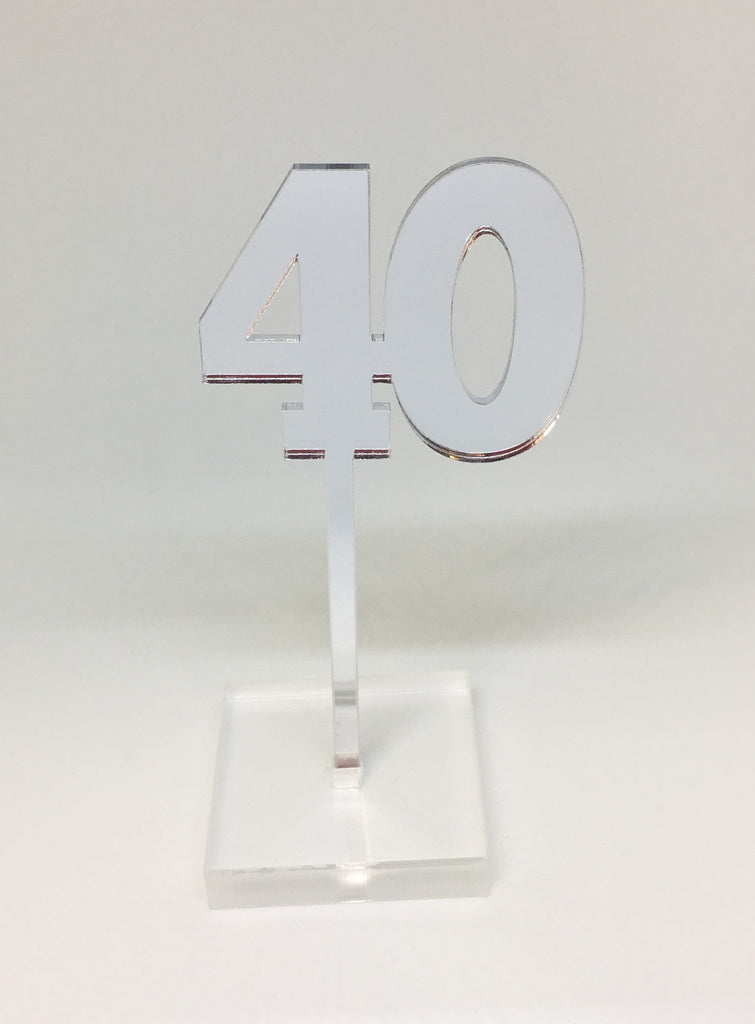 Number 40 Acrylic Cake Topper