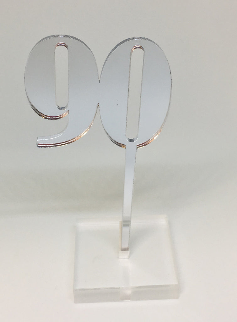 Number 90 Acrylic Cake Topper