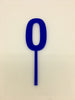 Individual Number Acrylic Cake Toppers - 0