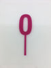 Individual Number Acrylic Cake Toppers - 0