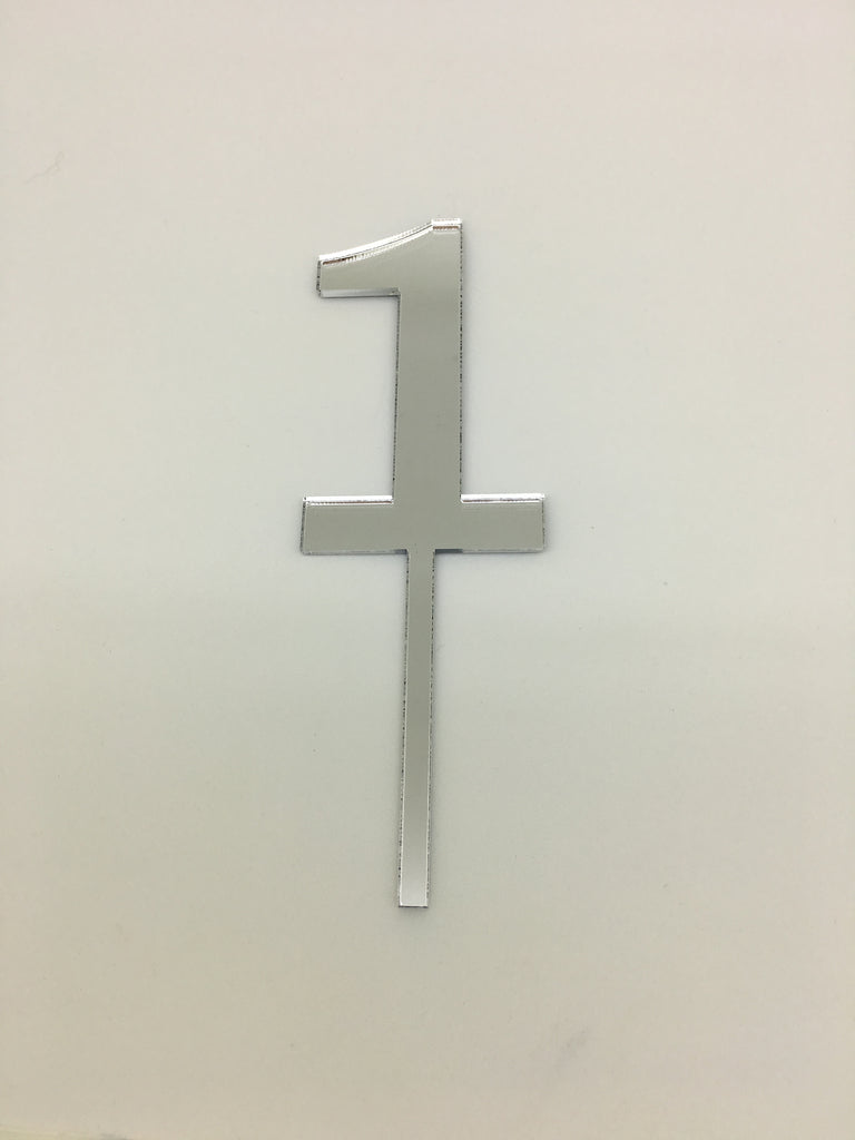 Individual Number Acrylic Cake Toppers - 1