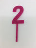 Individual Number Acrylic Cake Toppers - 2