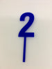 Individual Number Acrylic Cake Toppers - 2
