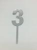 Individual Number Acrylic Cake Toppers - 3