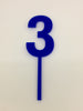 Individual Number Acrylic Cake Toppers - 3