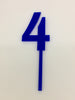 Individual Number Acrylic Cake Toppers - 4