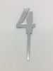 Individual Number Acrylic Cake Toppers - 4