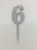 Individual Number Acrylic Cake Toppers - 6