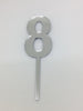 Individual Number Acrylic Cake Toppers - 8