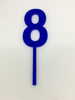 Individual Number Acrylic Cake Toppers - 8