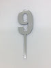 Individual Number Acrylic Cake Toppers - 9