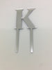 Individual Letter Acrylic Cake Toppers - K