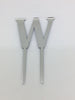 Individual Letter Acrylic Cake Toppers - W