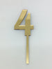 Individual Number Acrylic Cake Toppers - 4