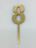 Individual Number Acrylic Cake Toppers - 8