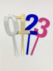 Individual Number Acrylic Cake Toppers