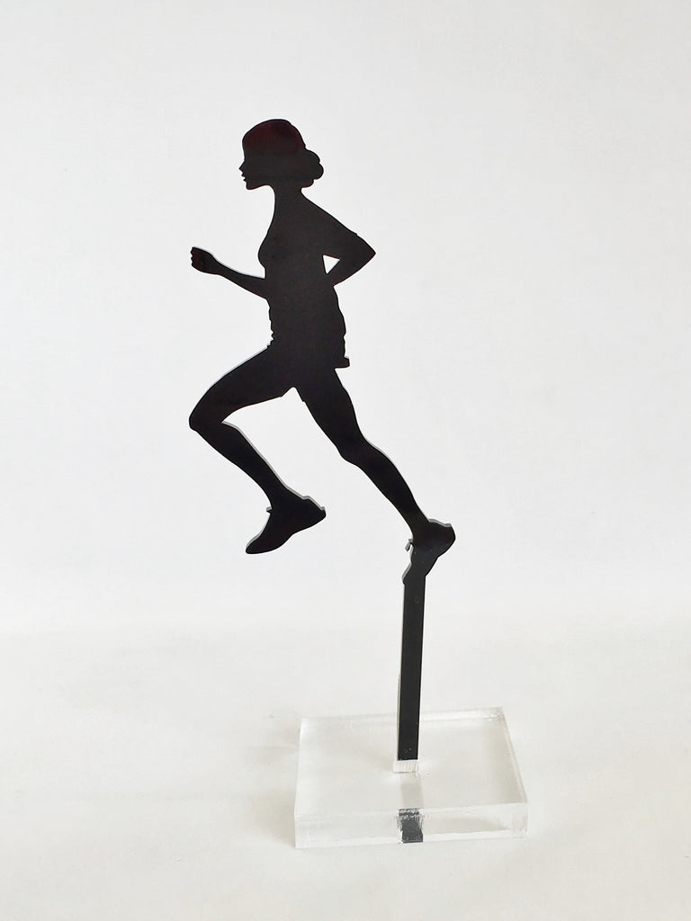 Runner Silhouette Acrylic Cake Topper - Female