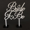 Bride To Be/Hen Party Acrylic Cake Topper - White